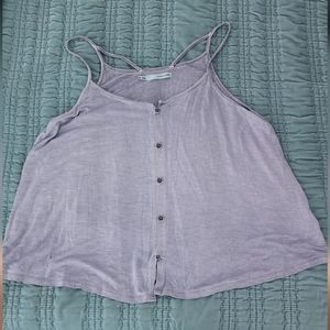 Maurices Cropped Light Blue Tank Top Size Medium